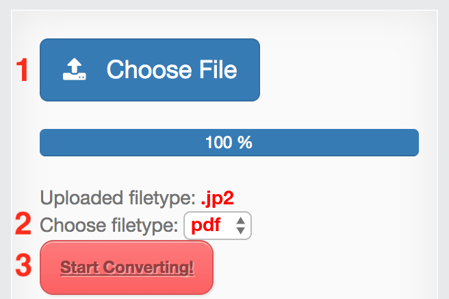 How to convert JP2 files online to PDF